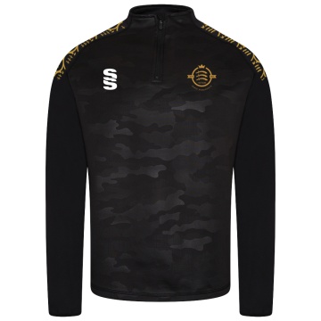 North Middlesex CC - Camo 1/4 Zip Performance Top - Black