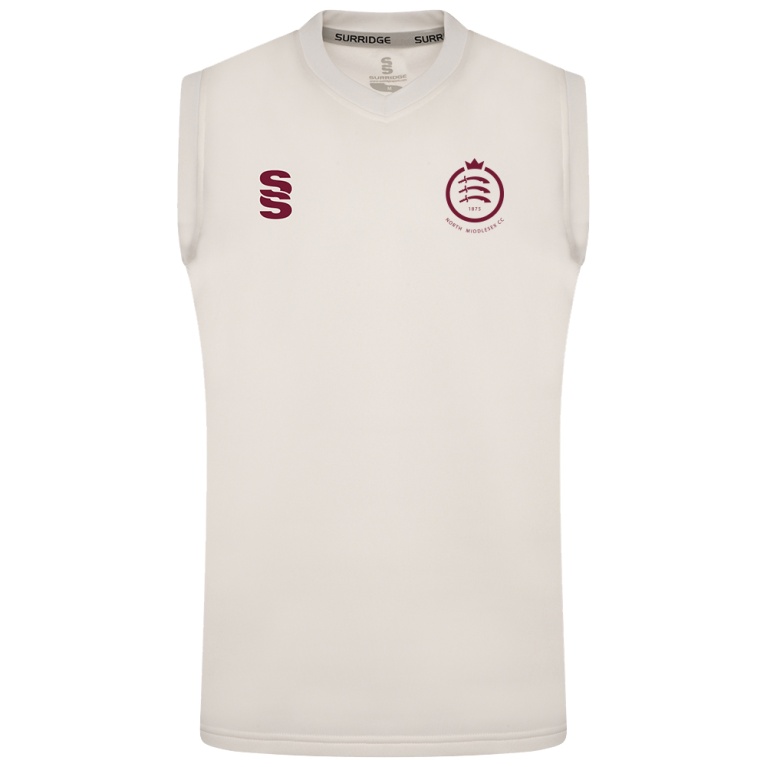 North Middlesex CC - Blast Sleeveless Sweater - Ivory
