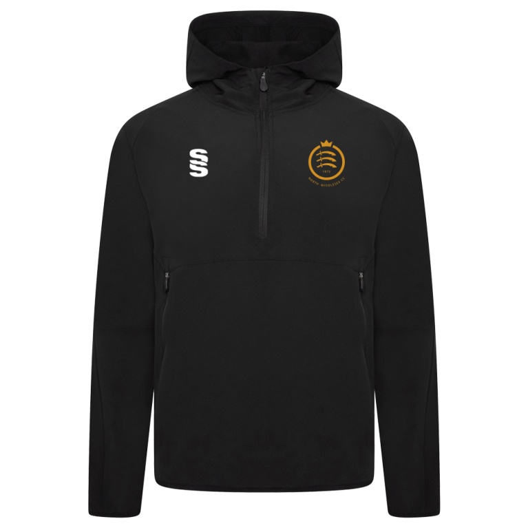 North Middlesex CC - Dual Elite 1/4 Zip Hoody / Rain Jacket - Black