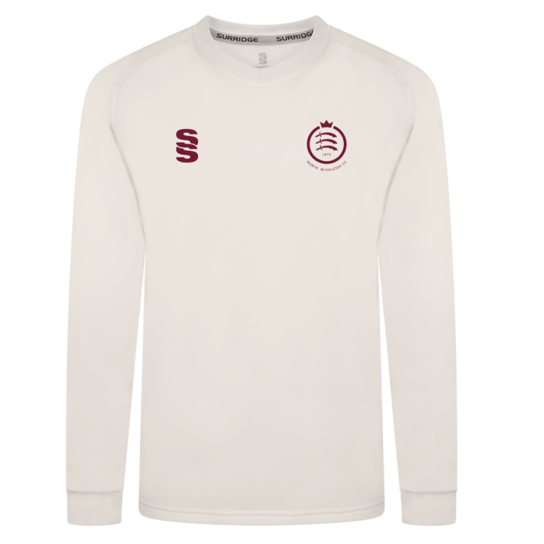 North Middlesex CC - Blast Long Sleeve Sweater - Ivory