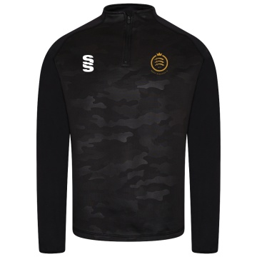 North Middlesex CC - Camo 1/4 Zip Performance Top - Black